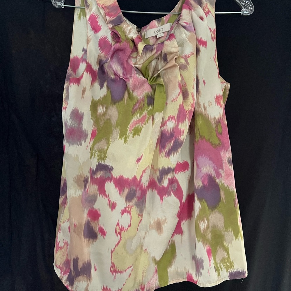 Colorful, silky tank top